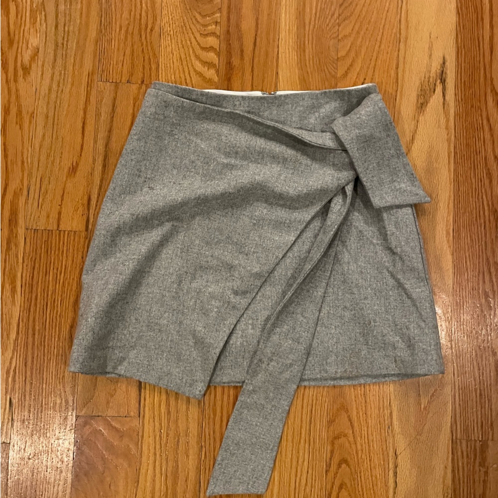 Wool mini skirt